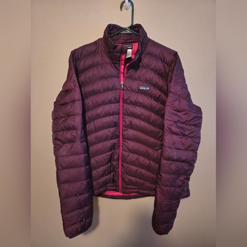 Patagonia Womens Down Sweater Jacket Purple Size XL